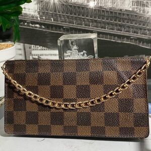 Authentic Louis Vuitton Damier Checkbook/Phone Long Wallet